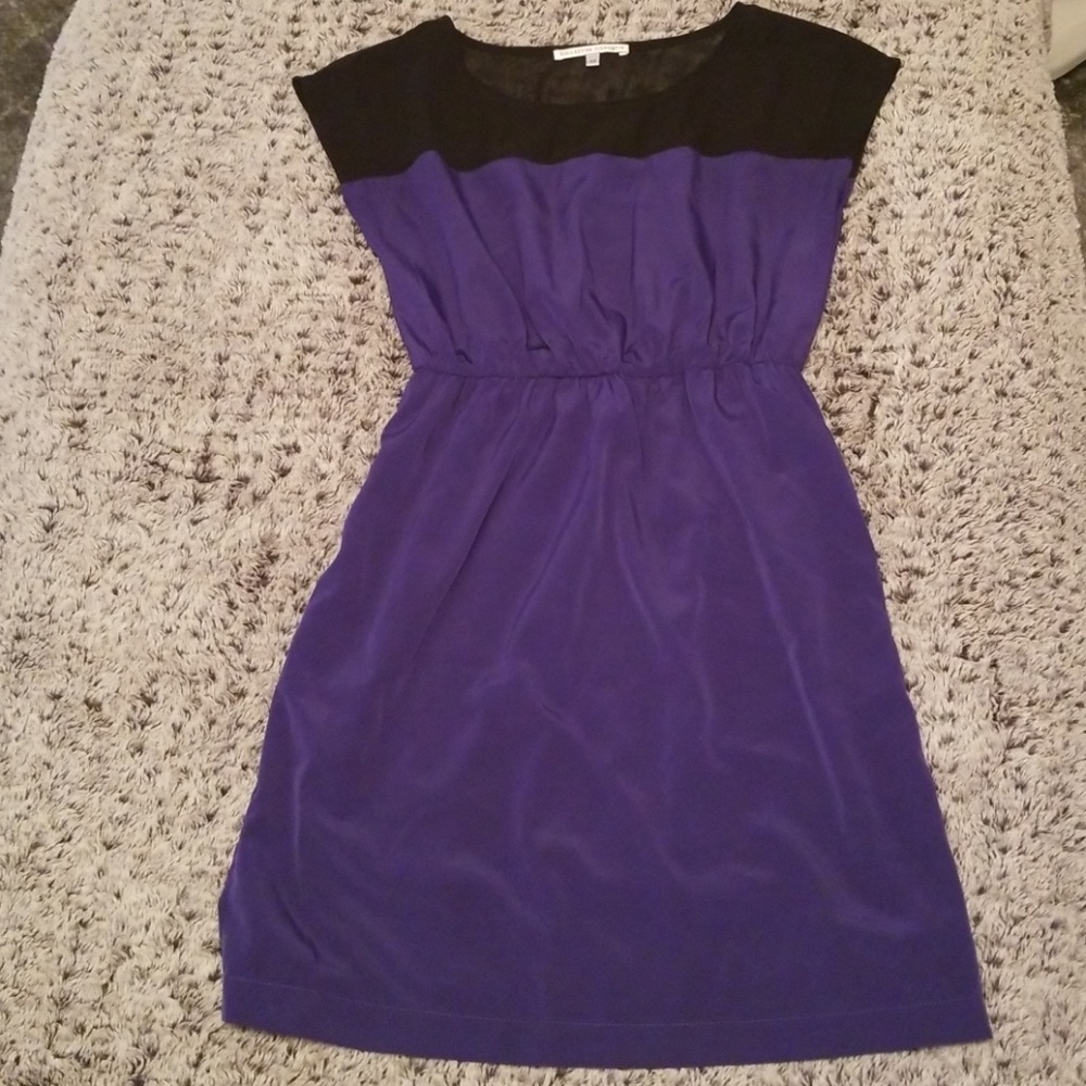 Purple and black cocktail dress